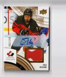 COLE RESCHNY '25 Upper Deck TEAM CANADA juniors AUTOGRAPH PATCH card #/150 - Picture 1 of 1