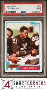 1981 TOPPS #403 CLIFF BRANCH RAIDERS PSA 9 - Picture 1 of 2