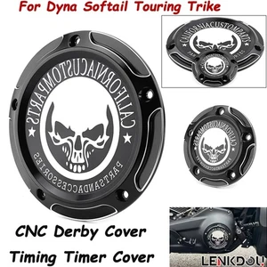 Aluminum Derby Timer Timing Cover Kit For Harley Touring Softail Dyna Low Rider - Foto 1 di 9