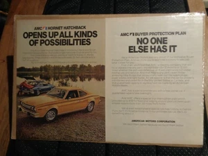 Vintage Mitte 1970er American Motors AMC 2 Seiten Farbanzeige Käuferschutzplan - Bild 1 von 1