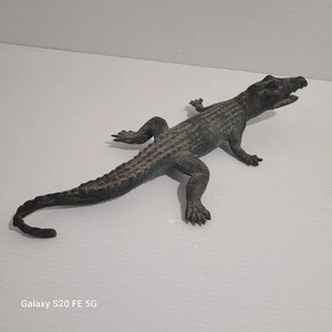 Crocodile Bronze Ancien Antique Figurine - Bild 1 von 22