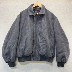 Vintage Bachrach Bomber Varsity Jacket Wool Mens 44 Quilted Lined Insulated - Picture 1 of 9