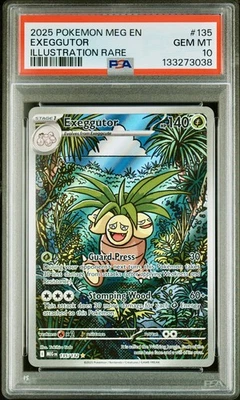 2025 POKEMON MEG EN-MEGA EVOLUTION ILLUSTRATION RARE #135 EXEGGUTOR PSA 10 - Image 1 of 2