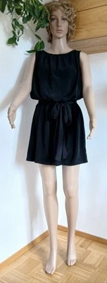 Benetton Jumpsuit Overall Playsuit Rückencut Schwarz Größe M - Bild 1 von 4