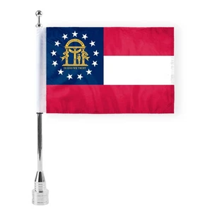 6x9 Georgia flag for motorcycle 3/8 Mount Pole 2-Sided - Flag Only No Pole - Picture 1 of 1