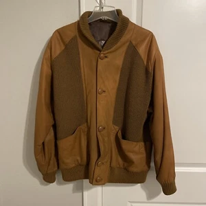 Vintage Feim Moda Made In Spain Sheepskin Leather Jacket Size 52 - Picture 1 of 8