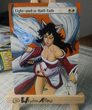 Eight And A Half Tails Hand Painted MtG Alter Ahri League Of Legends
