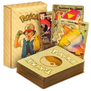 55Pcs Pokemon Card Foil GOLD PACK 55 CARDS TCG GX Vmax GX Card Charizard Rare - Picture 1 of 7