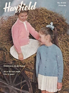 Hayfield H/245 Original Children's Knitting Pattern Cardigan 4 Ply - Picture 1 of 1