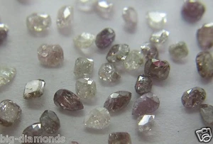 Elegante Rosa Púrpura Mezcla Color n Forma Natural I-3 PK Diamante Lote 2,70-4,30 mm - Imagen 1 de 7