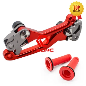 CNC Brake Clutch Lever Handle Grips For Honda Motorcycle Models Motorcross Red - Picture 1 of 17