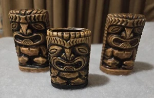 Vitage Hawaiian Tiki Ceramic Salt & Pepper and Toothpick Holder - Foto 1 di 8
