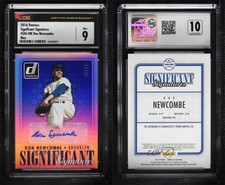 2016 Panini Donruss Significant Signatures Blue /99 Don Newcombe CSG 9 Mint Auto