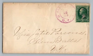 Sandy Hill Nueva York 1879 Púrpura Cruz de Malta Elegante Cubierta Cancelar DPO 1797-1896 - Imagen 1 de 2
