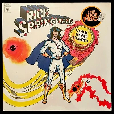 RICK SPRINGFIELD Comic Book Heroes LP 1973 PC 32704 Gatefold - NM Sealed + Hype - Image 1 of 2