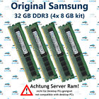 32 Gb (4X 8 Gb) Rdimm Ecc Reg Ddr3-1600 Fujitsu Primergy Rx200 S8 Serveur Ram
