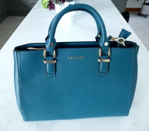 Jaeger Handbag RRP £135 unused Blue/Green Super Stylish - Picture 1 of 3
