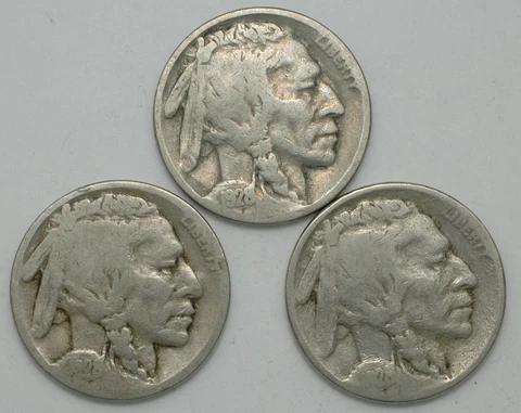 1928-P-D-S Buffalo Indian Head Nickel year set Philadelphia, Denver, San Francis Cover