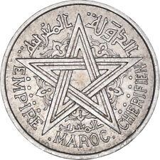 [#889814] Moneta, Maroko, Mohammed V, Franc, AH 1370/1951, Paris, EF(40-45), Alu