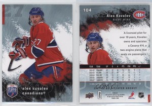 2007-08 Upper Deck Be a Player Alex Kovalev #104