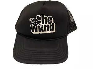 The Wknd Weekend Black Trucker Hat Smiley Face Net Mesh Back Rope Nylon Hipster - Picture 1 of 7