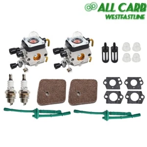 2 × Carburetor For STIHL FS55 FS45 FS46 FC55 FS38 HS45 w/ Fuel Line FS85 C1Q-S66 - Picture 1 of 10