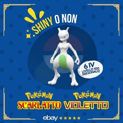 Mewtwo Shiny o Non ✨ 6 IV Competitivo Custom Pokémon Scarlatto Violetto 🟠🟣 - Immagine 1 di 4