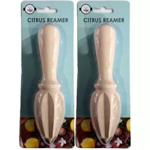 New 2x 15cm Wooden Citrus Reamer Juice Lemons Limes Orange Reamer - Bild 1 von 1