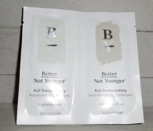 :: Muestras de champú y acondicionador revitalizante Better Not Younger Pure & Shine - Imagen 1 de 1