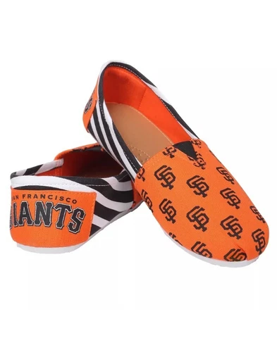 MLB San Francisco Giants Ladies Canvas Stripe Shoes Slippers Cover