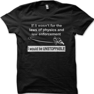 BIKER Motorcyclist UNSTOPPABLE Dad Birthday Funny t-shirt 9096 - Picture 1 of 11