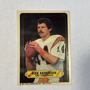 1983 Topps Sticker #2 Ken Anderson Cincinnati Bengals - Picture 1 of 10