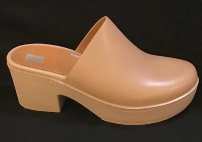 FITFLOP NUEVO EN CAJA CUERO PILAR PLATAFORMA MULA BEIGE Talla 9 Foto 1 de 4