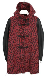 Diesel L-Leo Overcoat Mantel Damen Klein Wollmischung Lammleder Ärmel mit Kapuze - Bild 1 von 8