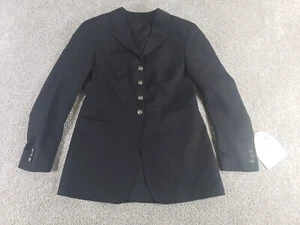 Cavallo Goldstern Equestrian Show Coat Womens Size 14 Black Polyester Blend NWOT - Picture 1 of 20