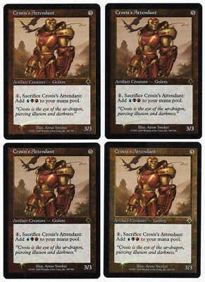 Crosis's Attendant x4 4x 2000 Invasion PLAYSET FOIL Artifact Creature MTG NM AZ1 - Image 1 of 2