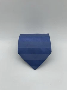 Vintage Valentino Krawatte blau gestreift Logo 100 % Seide hergestellt in Italien 3 Zoll - Bild 1 von 6