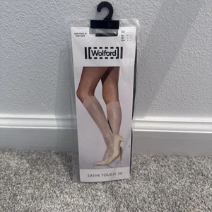 Wolford Satin Touch 15 Kniehohe Strümpfe Größe M Farbe Schwarz - Bild 1 von 4