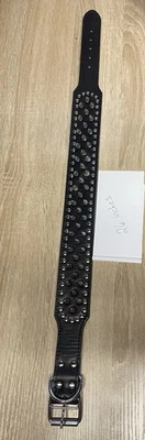 2" Wide Sharp Spiked Studded Leather Dog Collars For Pitbull Mastiff Labrador - Image 1 of 4
