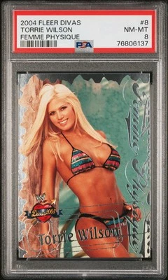 2004 Fleer WWE Divas 2005 Femme Physique No8 Торри Уилсон PSA 8 ПОЧТИ КАК НОВАЯ - Изображение 1 из 3
