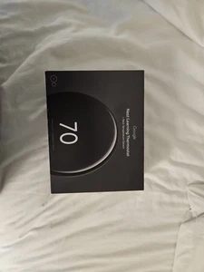 Google Nest Learning Thermostat (4th gen) w/ Temperature Sensor (2nd gen) Black - Picture 1 of 2
