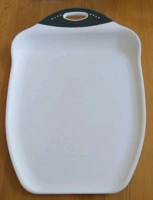 Tabla de cortar Dexas Chop & Scoop 9 x 13" blanca con mango negro (USADA) envío gratuito Foto 1 de 4