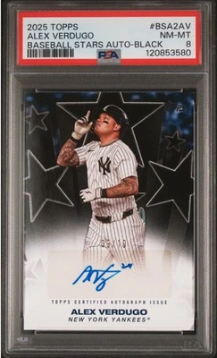 2025 Topps Baseball Stars Autographs - Alex Verdugo #BSA2-AV  Black /10 PSA 8 - Image 1 of 4
