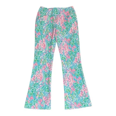 Pantalones Corso Lilly Pulitzer Luxletic Multi Coral Bay UPF50+ Talla 4 Foto 1 de 4