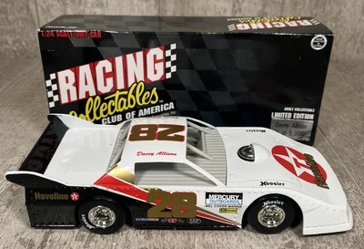 Carro de ação Davey Allison #28 Halvoline Dirt Car modelo atrasado DieCast em escala 1/24 - Imagem 1 de 4