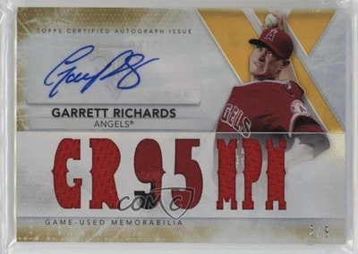 2015 Topps Triple Threads Auto Relics Gold /9 Garrett Richards #TTAR-GR1 Auto - Image 1 of 2