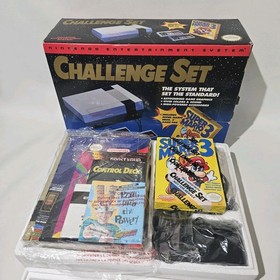 NES Nintendo Console Challenge Set Complete in Box CIB With SMB3 Game