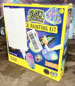Kids Glow In The Dark Rock Painting Kit Ages 6+ Creativity For Kids - Picture 1 of 7