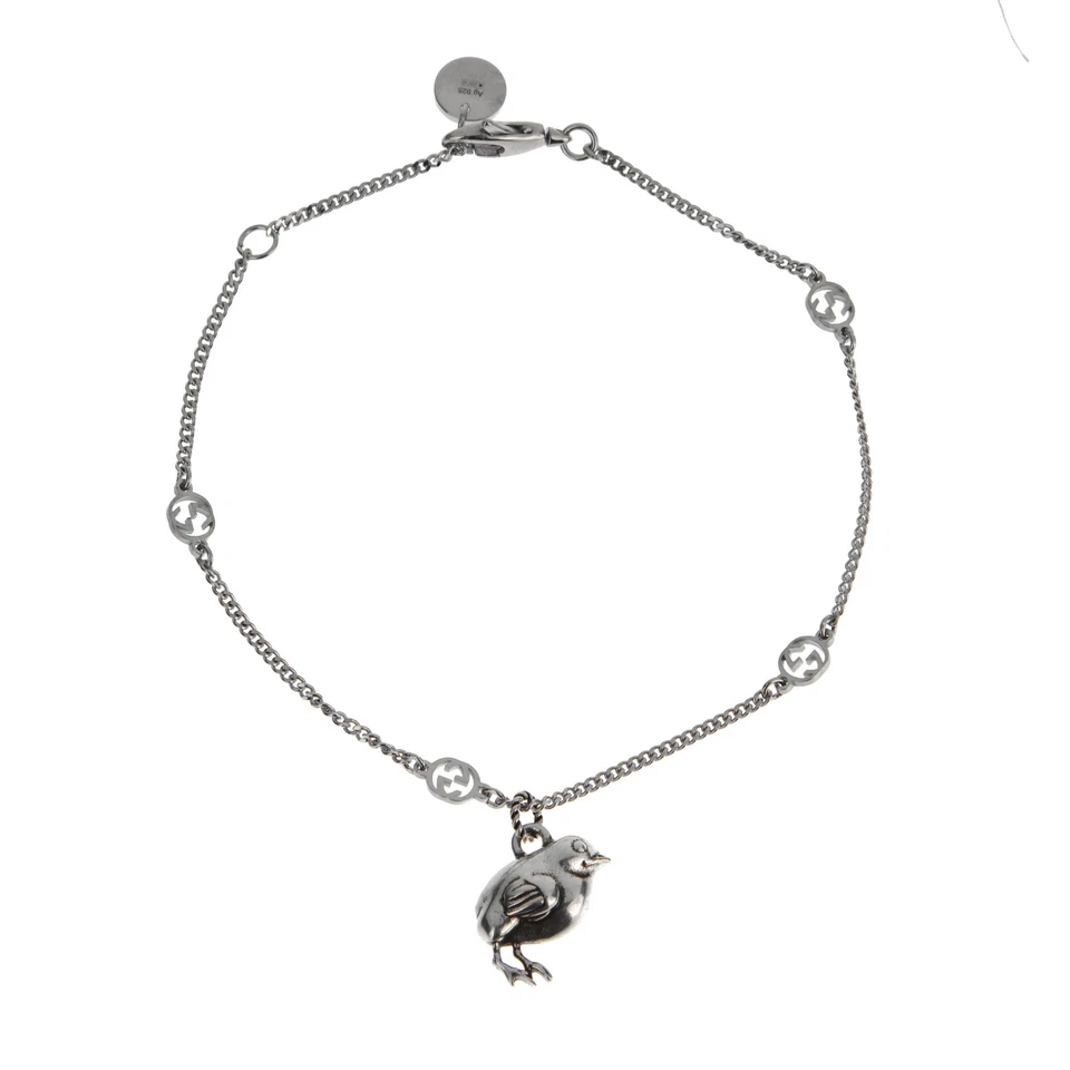 Gucci Sterling Silver Chick Charm Bracelet – 7 1/2" - Image 1 of 2