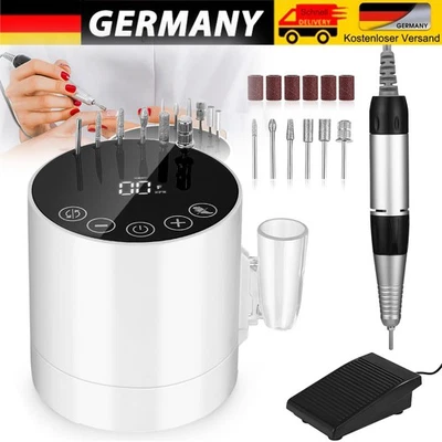 Profi Elektrisch Nagelfräser Maniküre Pediküre Set,Gelnägel Nagelschleifmaschine - Bild 1 von 4